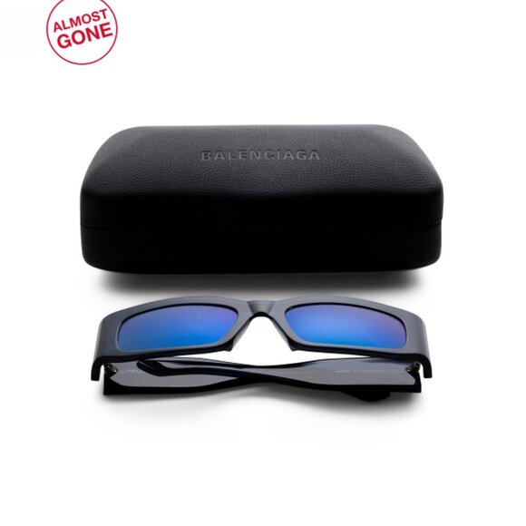 BALENCIAGA Blue 56mm Rectangular Sunglasses - Picture 1 of 2